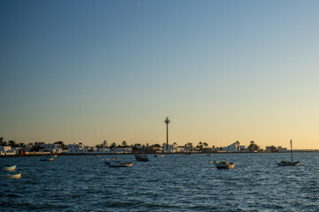 View of Kerkennah - Tunisian archipelago in the Mediterranean Sea