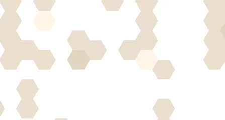 Fotobehang Retro geometric beige hexagon seamless pattern background. © arthierry