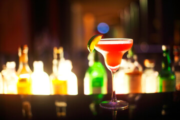 Strawberry margarita cocktail