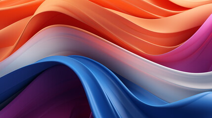 Fototapeta premium Abstract fluid 3d curved wave in pastel. Design element for banners, backgrounds, wallpapers and covers. Generated AI.