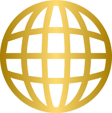 recommend clip art: Golden globe shape, gold globe