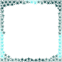 Stars square frame design. Stars trendy flat style design. Vector illustration. Empty space for text or picture.