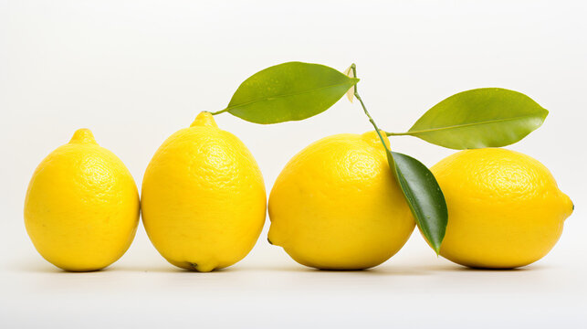 three lemon images with white background