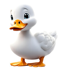 3D white duck