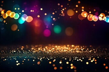 beautiful background with bokeh lights and empty space for your text.