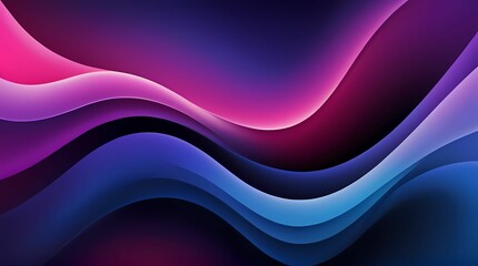 Obraz premium Abstract Elegance: Luminous Waves in a Dusk-to-Dawn Gradient