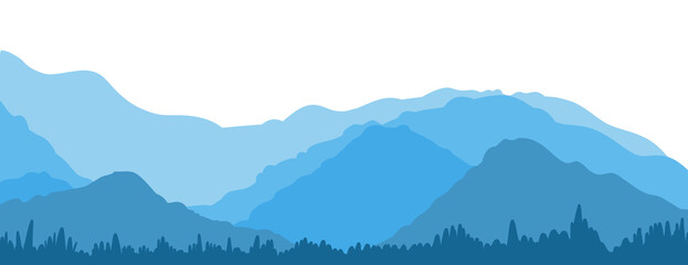 Mountain view illustration for background