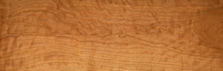 Cherry wood tabletop texture. Wooden plank texture. Long wooden desktop background. Empty wood...