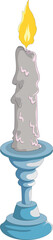 A burning candle vector illustration