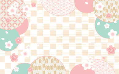 桜　春　和柄　背景イラスト