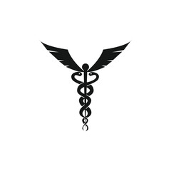 Fototapeta premium Caduceus logo icon