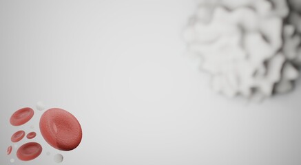 3d rendered medically accurate illustration of 
too many white blood cells due to leukemia