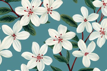 seamless background with flowers