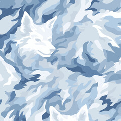 Wolf Camouflage Vector Collection: Nature-Inspired Design for Dynamic Graphics - obrazy, fototapety, plakaty