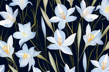 Obraz premium White lily flowers wallpaper