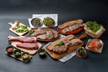 beef, pork, grilled pork, pork neck, meat, pork belly, seagull meat, back belly, pork belly, vegetable tip, etc, Korean beef, beef, pork, grilled beef, back belly, pork belly, strip loin, sirloin