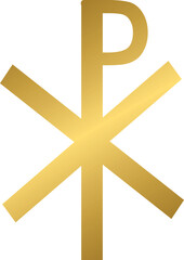 Fototapeta premium Golden Christianity religious symbol