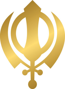 Golden sikhism religious symbol