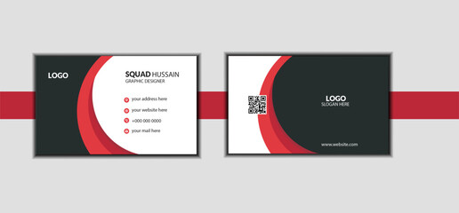Double sided vector business card design - obrazy, fototapety, plakaty