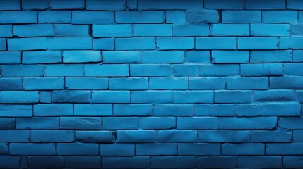 Blue brick wall.. Generative AI