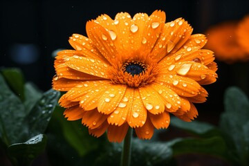 A beautiful calendula or marigold flower