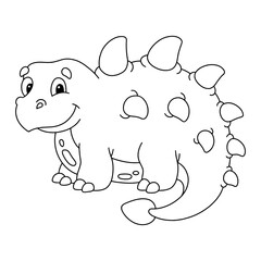 Coloring page for kids. Digital stamp. Cartoon style character. Isolated on white background. Vector illustration.