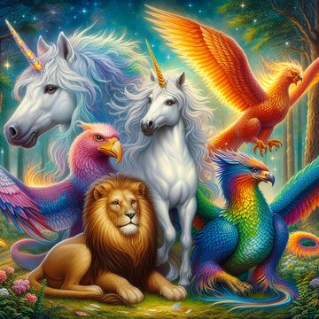 Unicornios y f&eacute;nix