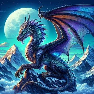 Dragon en posici&oacute;n de volar