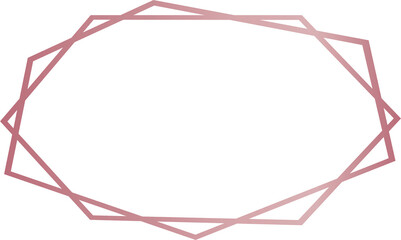 Fototapeta premium Rose gold, pink decorative frame, rose gold, pink frame 