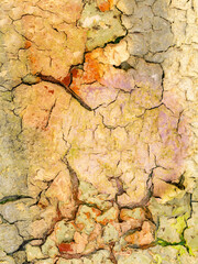 Cracking paint on an old wall