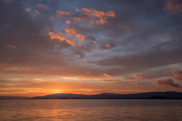 Fototapeta premium rocks silky water effect and pier with long exposure technique