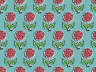 SPRIG FLORAL AJRAKH PATTERN AND BLOCK PRINT PATTERN BATIK PRINT BACKGROUND DIGITAL PRINTING TEXTILE PATTERN
