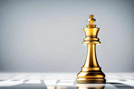 King Chess Pieces On A White Background