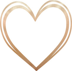 Rose gold heart frame	
