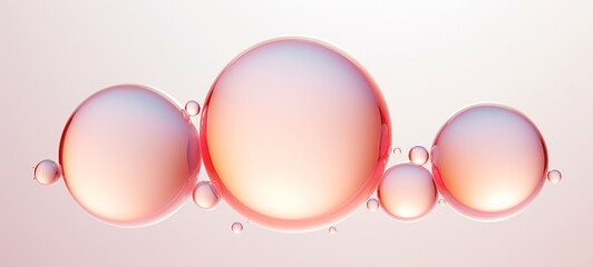 pink bubbles water drops background - obrazy, fototapety, plakaty