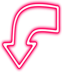 Red neon arrow