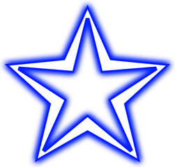 Glowing neon star