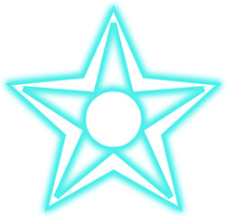 Glowing neon star