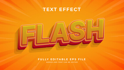Editable flash text effect