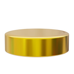 Premium 3d mockup scene. Gold 3d pedestal podium	
