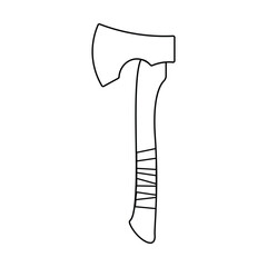 Outline axes design illustration icon isolated white background