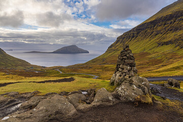 Landschaft auf der Färöer Insel Streymoy