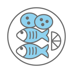 Breakfast icon vector on trendy design