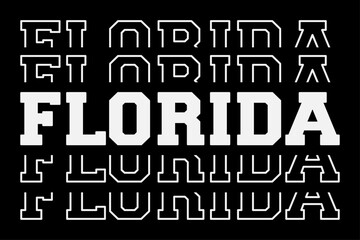 Patriotic USA State Florida T-Shirt Design
