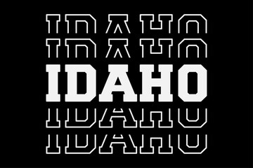 Patriotic USA State Idaho T-Shirt Design
