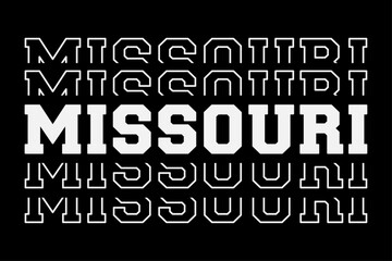 Patriotic USA State Missouri T-Shirt Design