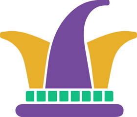 Mardi Gras carnival set of flat icon, mardi gras design element