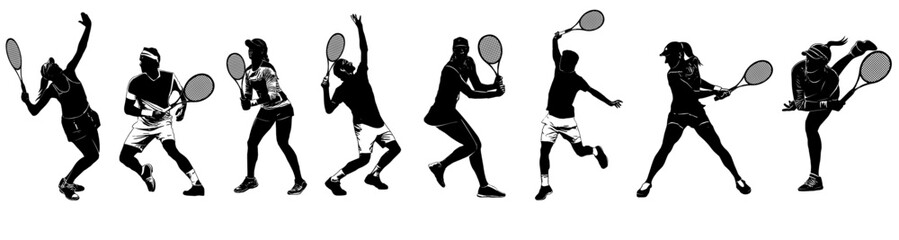 silhouette of a tennis
