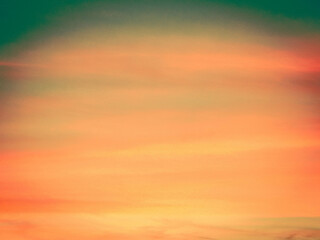 Beautiful sunset sky as nature background.