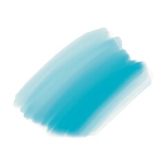 blue watercolor  brush stroke isolated on white. 